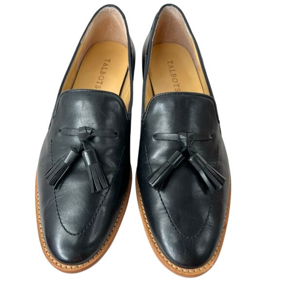 TALBOTS Leighton Tassel Loafers in Black Women's Size 9 Medium - Picture 2 of 15